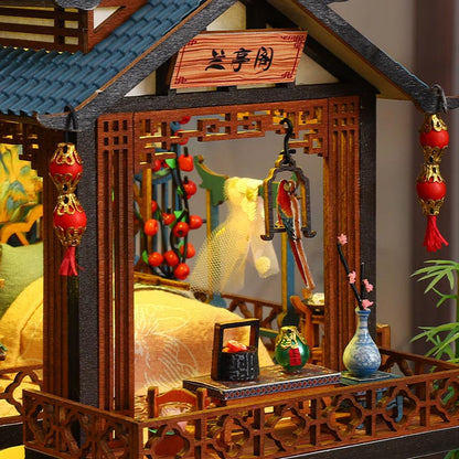 Chinese Ancient Villa | DIY Miniature House Kit 3D Wooden Model DIY Gift Puzzle