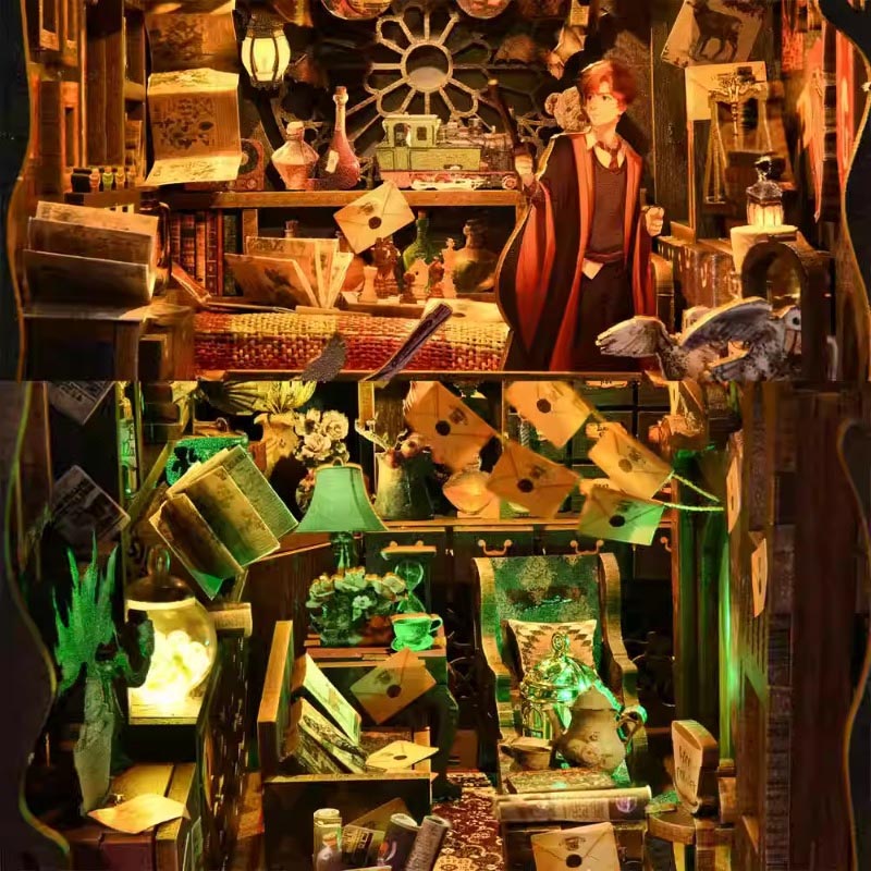 The House of Magic | DIY Book Nook Miniature House Kit 3D Wooden Model DIY Gift Puzzle