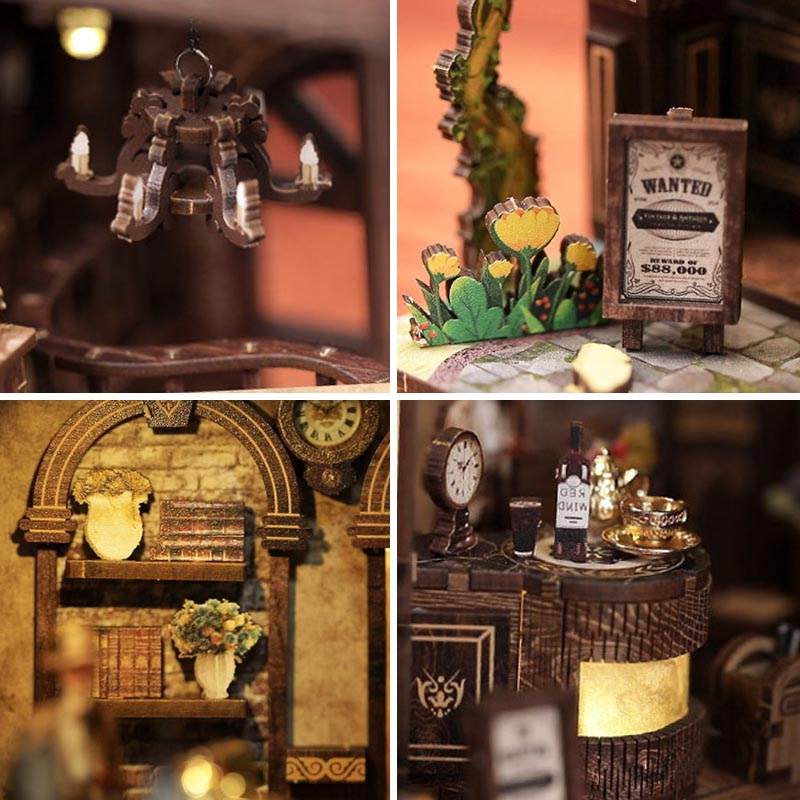 Serenity Coffee House | DIY Book Nook Miniature House Kit 3D Wooden Model DIY Gift Puzzle