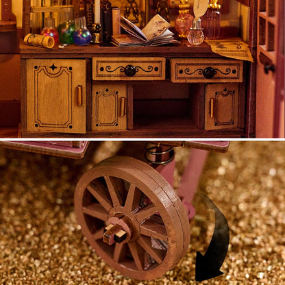 Merchant's Traveling Wagon | DIY Miniature House Kit 3D Wooden Model DIY Gift Puzzle