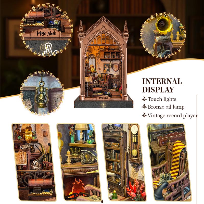 Magic Abode | DIY Book Nook Miniature House Kit 3D Wooden Model DIY Gift Puzzle
