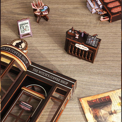 Magic Coffee Shop | DIY Book Nook Miniature House Kit 3D Wooden Model DIY Gift Puzzle