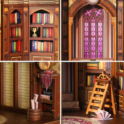 Worldwide Bookstore | DIY Book Nook Miniature House Kit 3D Wooden Model DIY Gift Puzzle
