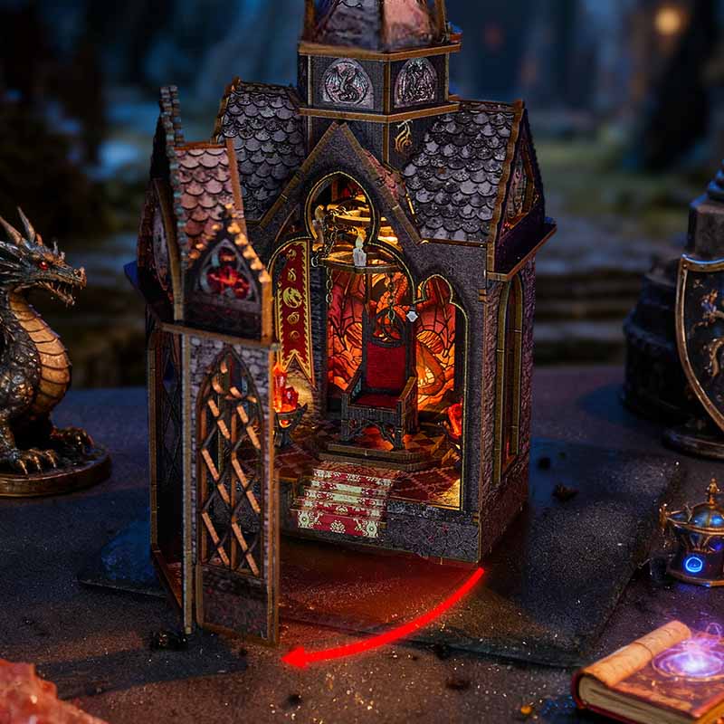 Spire of the Wyrm | DIY Book Nook Miniature House Kit 3D Wooden Model DIY Gift Puzzle