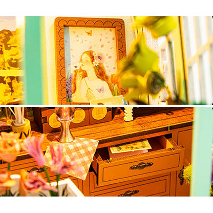 Alice Flower Garden | DIY Book Nook Miniature House Kit 3D Wooden Model DIY Gift Puzzle