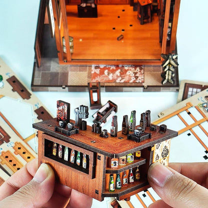 Lzakaya | DIY Book Nook Miniature House Kit 3D Wooden Model DIY Gift Puzzle
