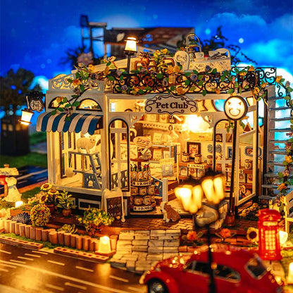 Pet Club Pet Shop | DIY Miniature House Kit 3D Wooden Model DIY Gift Puzzle