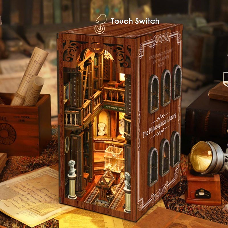 Philosophy Library | DIY Book Nook Miniature House Kit 3D Wooden Model DIY Gift Puzzle