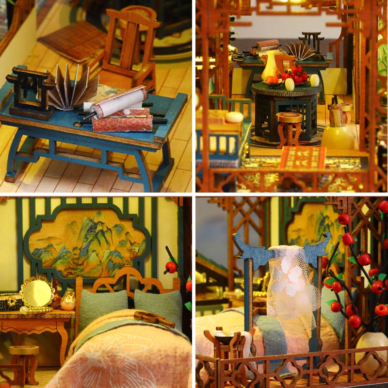 Chinese Ancient Villa | DIY Miniature House Kit 3D Wooden Model DIY Gift Puzzle