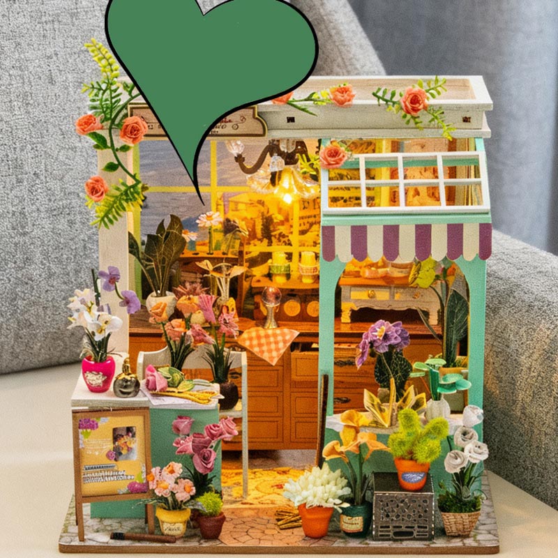 Alice Flower Garden | DIY Book Nook Miniature House Kit 3D Wooden Model DIY Gift Puzzle