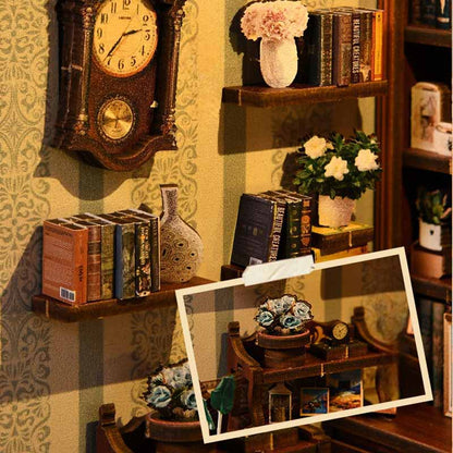 Pergola Book Store Reading Room | DIY Book Nook Miniature House Kit 3D Wooden Model DIY Gift Puzzle
