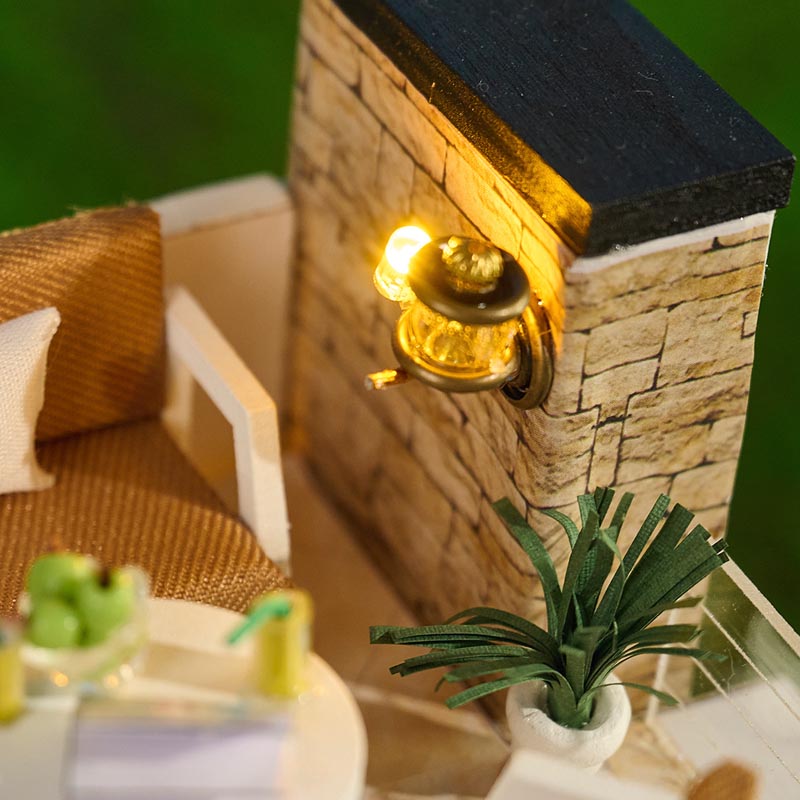 Two-story Vacation Villa | DIY Miniature House Kit 3D Wooden Model DIY Gift Puzzle