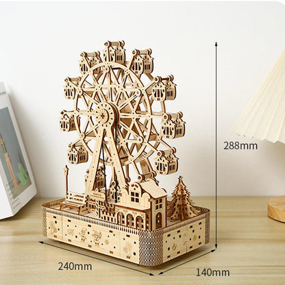 Mechanical Musical Ferris Wheel | DIY Miniature House Kit 3D Wooden Model DIY Gift Puzzle