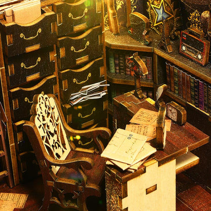 Detective Agency Office  | DIY Book Nook Miniature House Kit 3D Wooden Model DIY Gift Puzzle