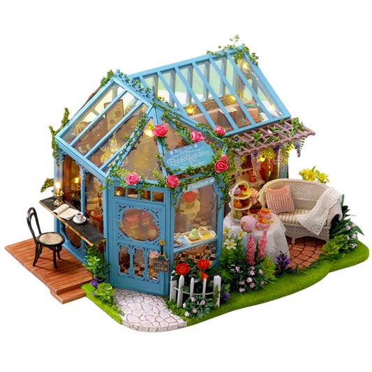 Garden Tea House | DIY Miniature House Kit 3D Wooden Model DIY Gift Puzzle