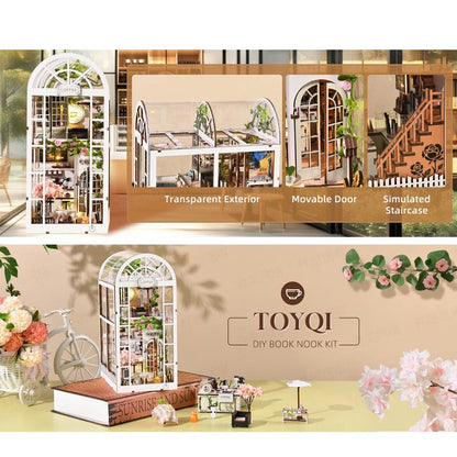 Coffee Garden | DIY Book Nook Miniature House Kit 3D Wooden Model DIY Gift Puzzle