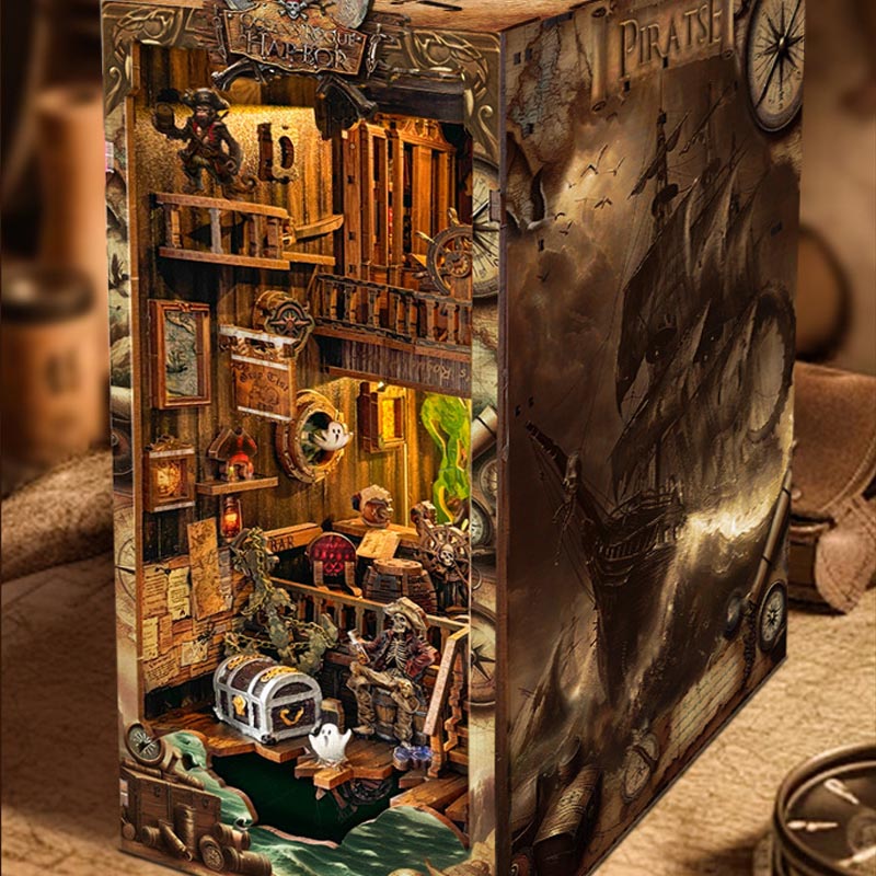 Ocean Rogue Pirate | DIY Book Nook Miniature House Kit 3D Wooden Model DIY Gift Puzzle