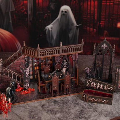 Dark Room Halloween | DIY Book Nook Miniature House Kit 3D Wooden Model DIY Gift Puzzle