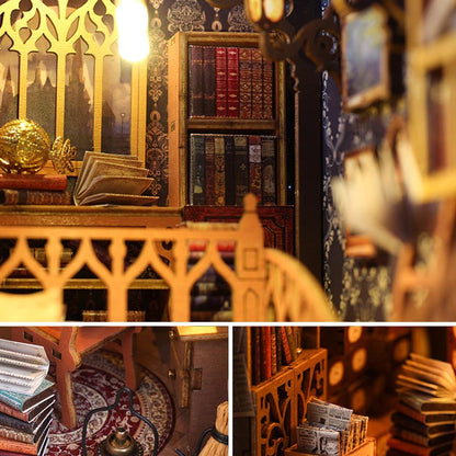 Magic Library | DIY Book Nook Miniature House Kit 3D Wooden Model DIY Gift Puzzle