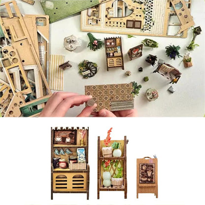 Flower Garden | DIY Book Nook Miniature House Kit 3D Wooden Model DIY Gift Puzzle