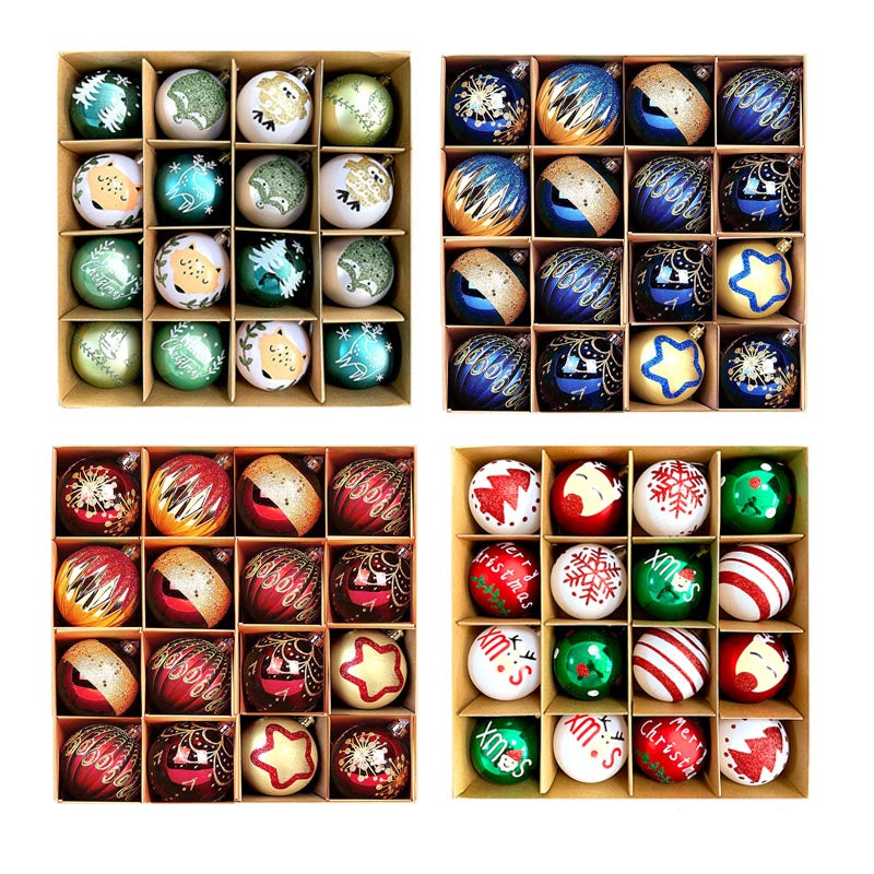 6cm Christmas Balls Ornament 16 Pcs