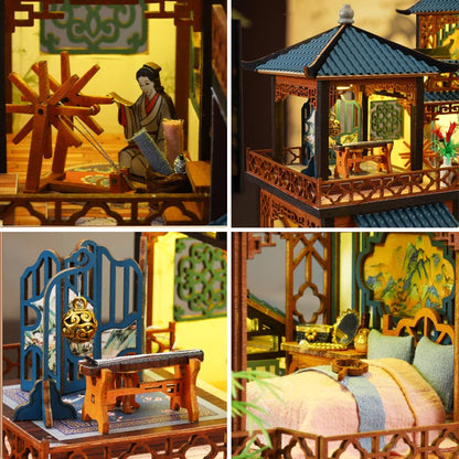 Chinese Ancient Villa | DIY Miniature House Kit 3D Wooden Model DIY Gift Puzzle