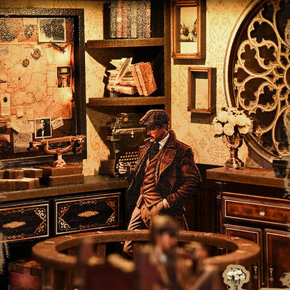 Detective's Study | DIY Book Nook Miniature House Kit 3D Wooden Model DIY Gift Puzzle