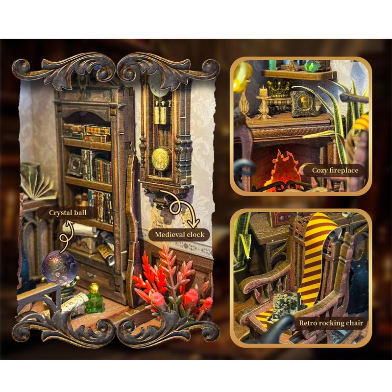 Magic Abode | DIY Book Nook Miniature House Kit 3D Wooden Model DIY Gift Puzzle
