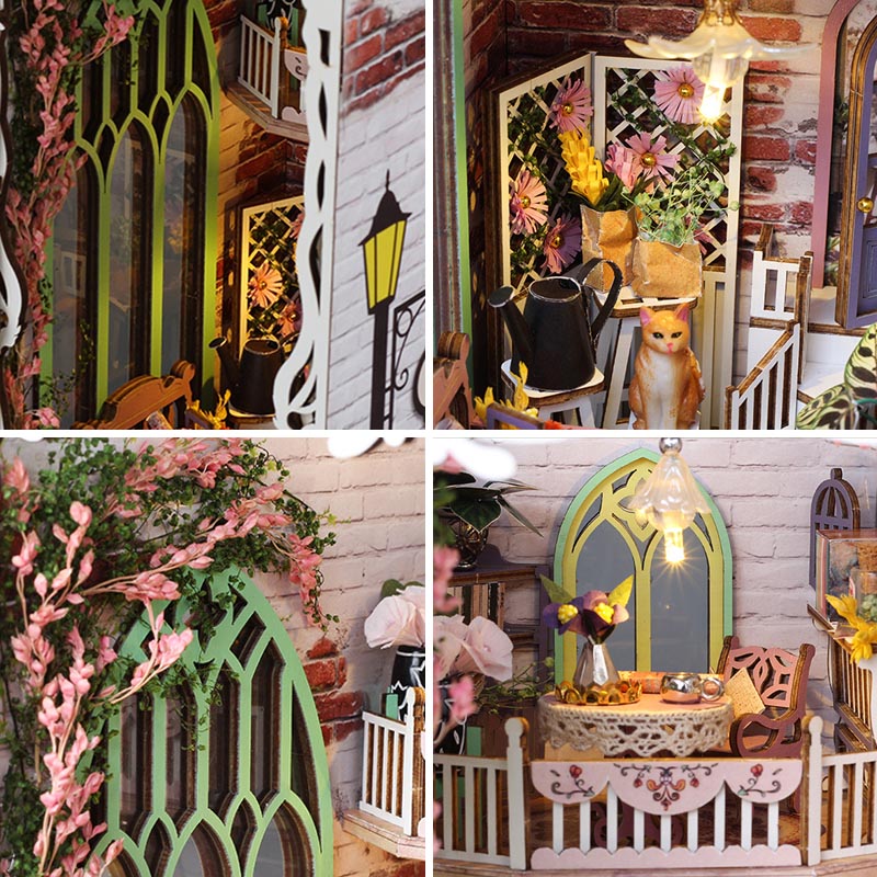 Flower House | DIY Book Nook Miniature House Kit 3D Wooden Model DIY Gift Puzzle