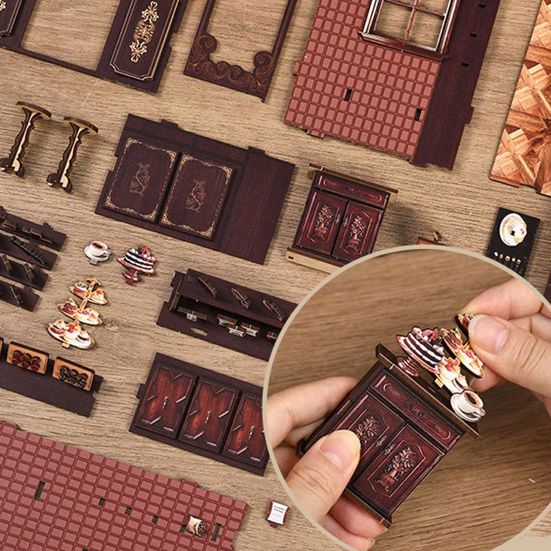 Sweet Chapter Dessert Shop | DIY Book Nook Miniature House Kit 3D Wooden Model DIY Gift Puzzle