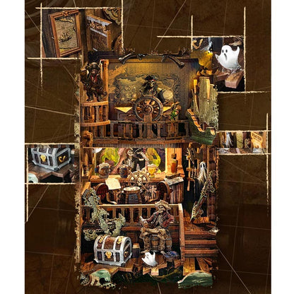 Ocean Rogue Pirate | DIY Book Nook Miniature House Kit 3D Wooden Model DIY Gift Puzzle
