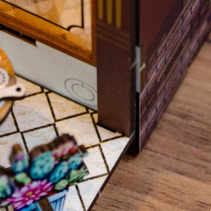 Coffee Café Cat Café | DIY Book Nook Miniature House Kit 3D Wooden Model DIY Gift Puzzle