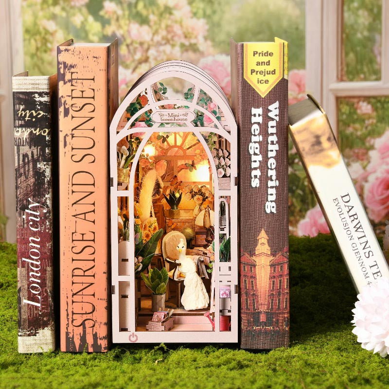Greenhouse | DIY Book Nook Miniature House Kit 3D Wooden Model DIY Gift Puzzle