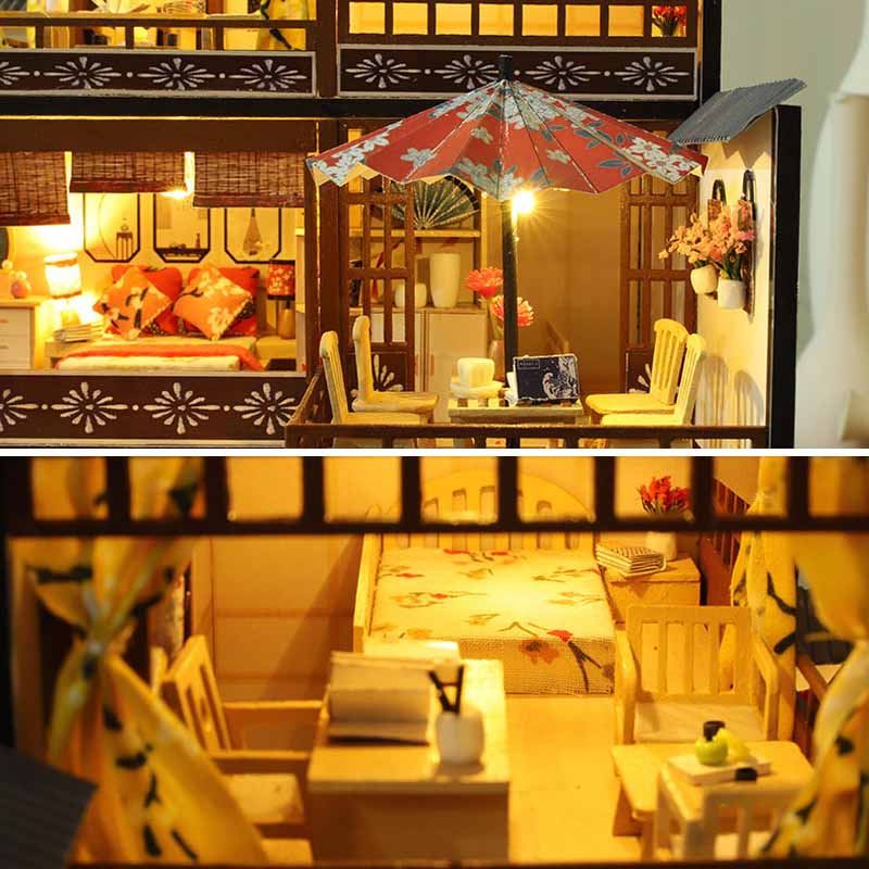 Japanese Garden Musical House | DIY Miniature House Kit 3D Wooden Model DIY Gift Puzzle