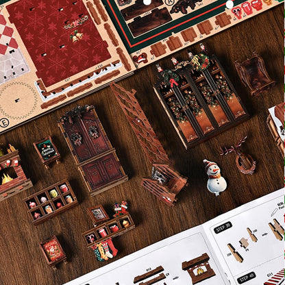 Christmas Musical Shop | DIY Book Nook Miniature House Kit 3D Wooden Model DIY Gift Puzzle