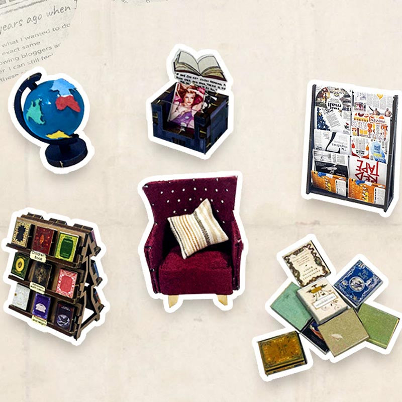 Soul Bookstore | DIY Book Nook Miniature House Kit 3D Wooden Model DIY Gift Puzzle