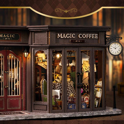 Classic Magic Coffee Shop | DIY Miniature House Kit 3D Wooden Model DIY Gift Puzzle