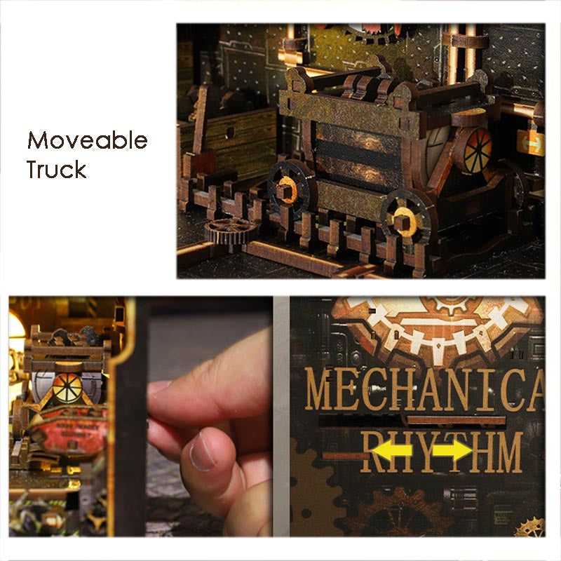 Mechanical Rhythm | DIY Book Nook Miniature House Kit 3D Wooden Model DIY Gift Puzzle