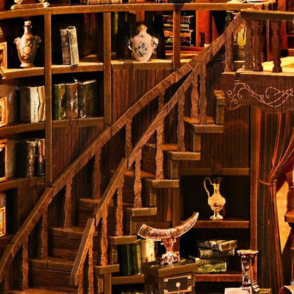 Ancient Rhyme Library | DIY Book Nook Miniature House Kit 3D Wooden Model DIY Gift Puzzle