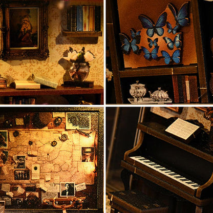 Detective's Study | DIY Book Nook Miniature House Kit 3D Wooden Model DIY Gift Puzzle