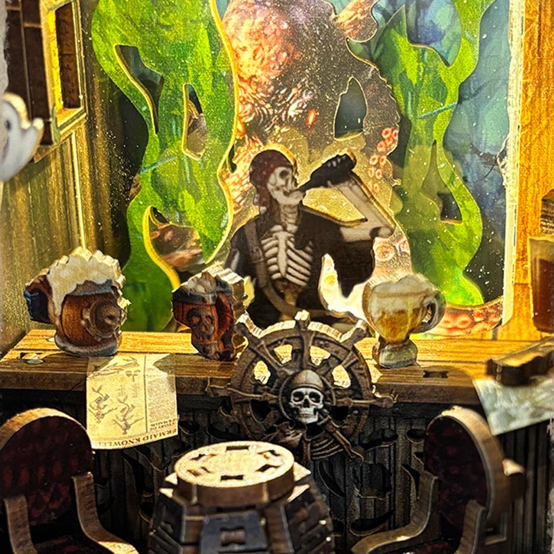 Ocean Rogue Pirate | DIY Book Nook Miniature House Kit 3D Wooden Model DIY Gift Puzzle
