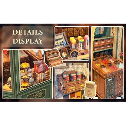 Magic Candy Shop | DIY Book Nook Miniature House Kit 3D Wooden Model DIY Gift Puzzle