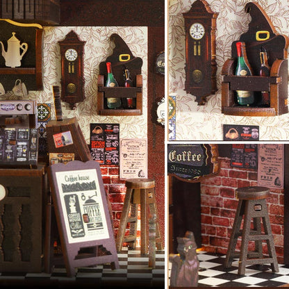 Magic Coffee Shop | DIY Book Nook Miniature House Kit 3D Wooden Model DIY Gift Puzzle
