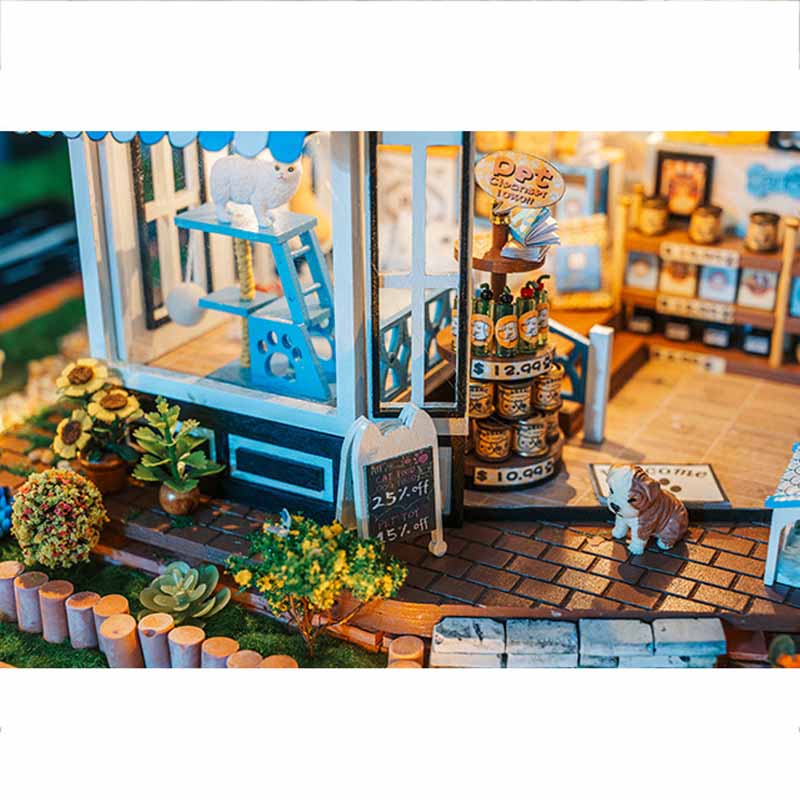 Pet Club Pet Shop | DIY Miniature House Kit 3D Wooden Model DIY Gift Puzzle