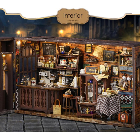 Classic Magic Coffee Shop | DIY Miniature House Kit 3D Wooden Model DIY Gift Puzzle