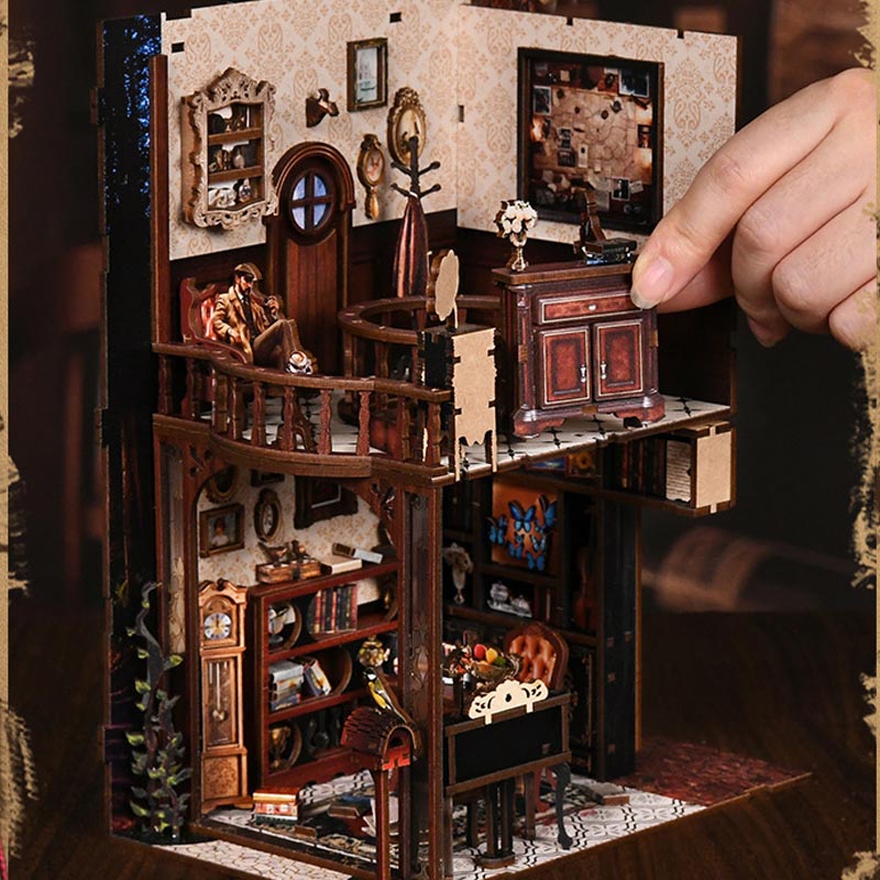 Detective's Study | DIY Book Nook Miniature House Kit 3D Wooden Model DIY Gift Puzzle