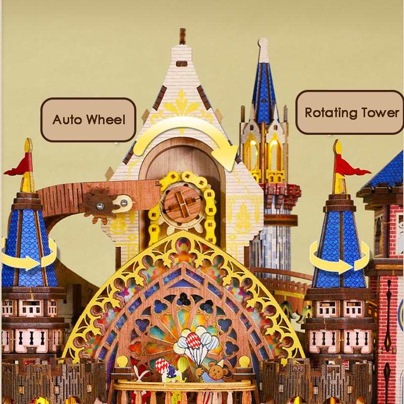 Annecy Castle Merry-Go-Round Circus | DIY Miniature House Kit 3D Wooden Model DIY Gift Puzzle