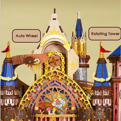 Annecy Castle Merry-Go-Round Circus | DIY Miniature House Kit 3D Wooden Model DIY Gift Puzzle