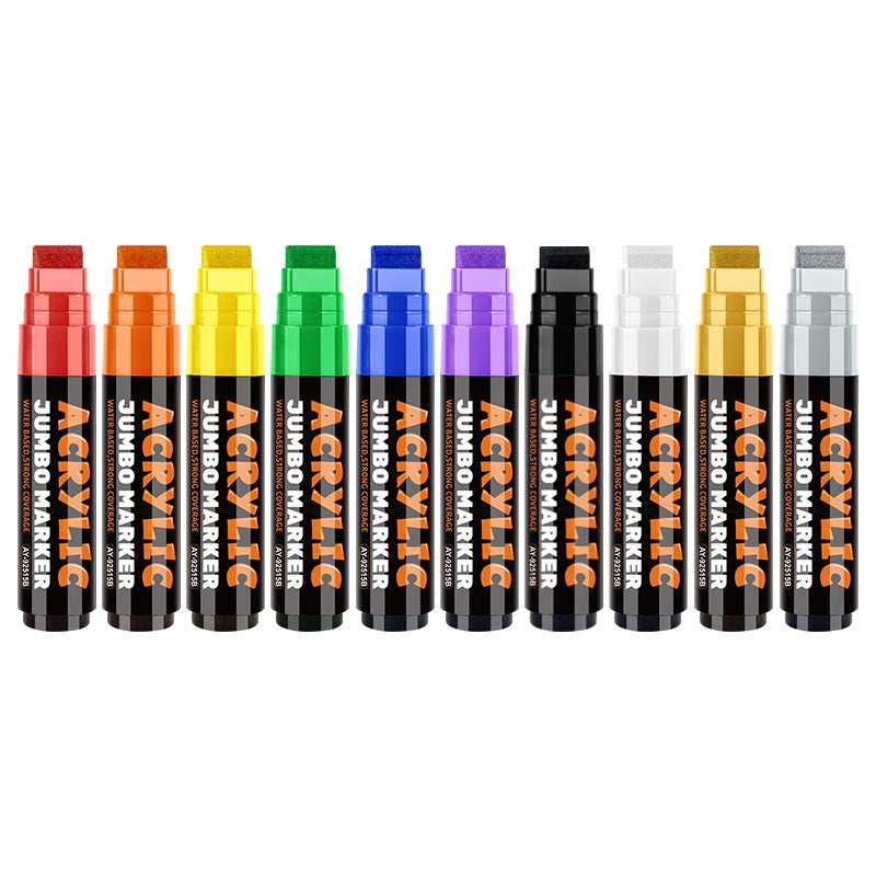 15mm Acrylic Jumbo Marker 10 Colors