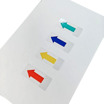 Transparent PET Arrow Label Arrow Tag 45x20mm Red/Yellow/Green/Blue 240 Sheets
